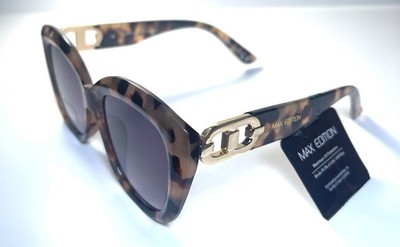 NEW MAX EDITION Brown Gold Tortoise Expresso Classic ME232395 Sunglasses + Case