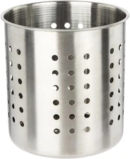 Stainless Steel Kitchen Utensil Holder 5.3" x 5.1" Round Cooking Organizer
