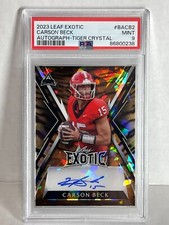 2023 LEAF EXOTIC CARSON BECK AUTO TIGER /5 ROOKIE PSA 9 GEORGIA