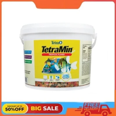 Tetra TetraMin Tropical Flakes, Nutritionally Balanced Fish Food, 4.52 lbs.