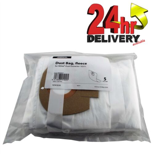 Mirka 8999000211 Dustbag Fleece. Dust Extractor 1025L 5 Pack of Filter bags - Afbeelding 1 van 1