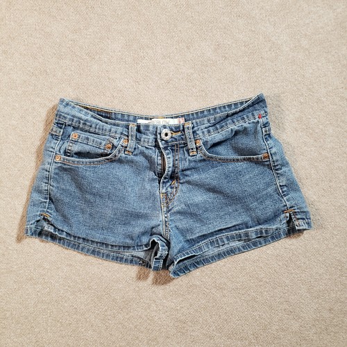 Levis 518 Shorts Womens 7 Blue Denim 