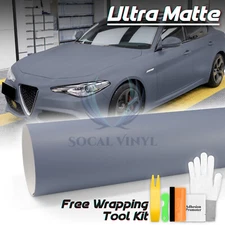 Premium Ultra Matte Flat Space Gray Car Auto Vinyl Wrap Sticker Decal Sheet Film