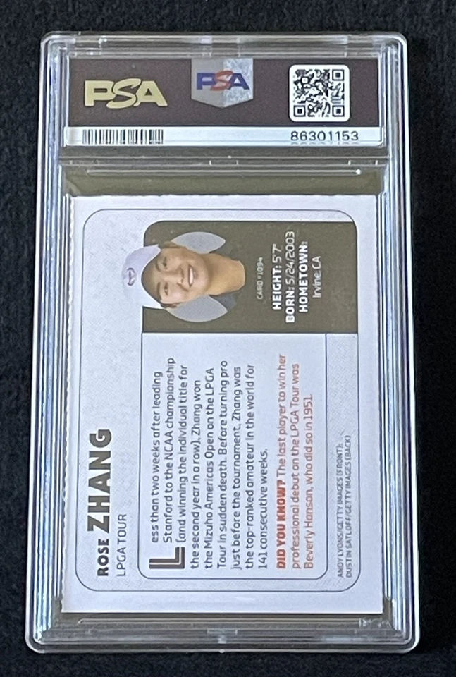 ROSE ZHANG ROOKIE 2023 Sports Illustrated for Kids SI #1094 LPGA Golf PSA 8 - Image 2 of 2