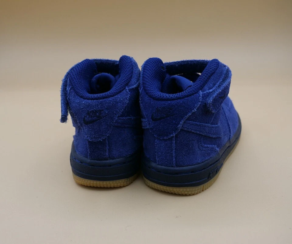 Nike AF1 Mid 859338-401 Azul Vacío Goma Parte Inferior Bebé Zapatos Talla 7C Foto 4 de 4