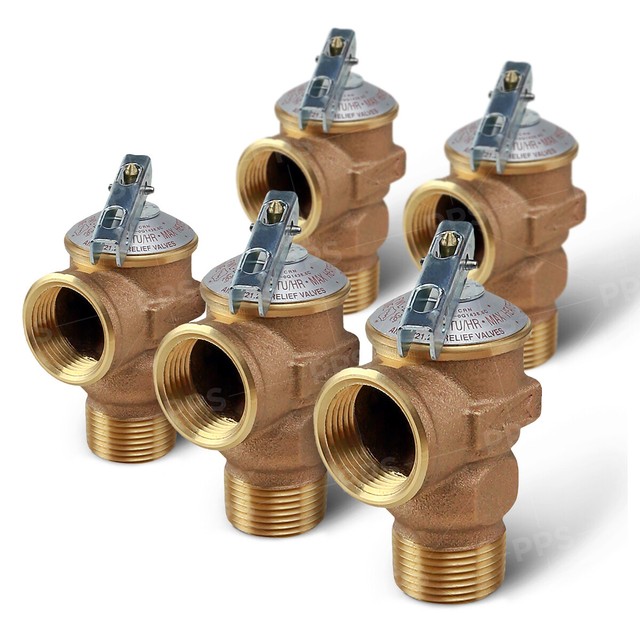 Midline Valve Pressure Relief Valve for Tankless Water Heater, Brass