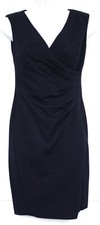 Ralph Lauren Dress Navy Blue Flattering Fit Nice lines Sleeveless Size 2 