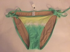 NEW GAP Body Women's Green Yellow Tie dye Swim Bikini Bottom - Size L - NWT