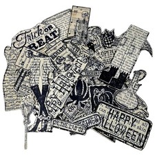 Lot 45 Halloween Ephemera Craft Die Cuts mq Junk Journal Scrapbooking Book Page