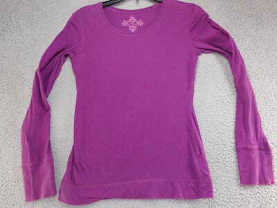 So Wear It Declare It Womens Size M Purple Long Sleeve Tshirt 100% Cotton