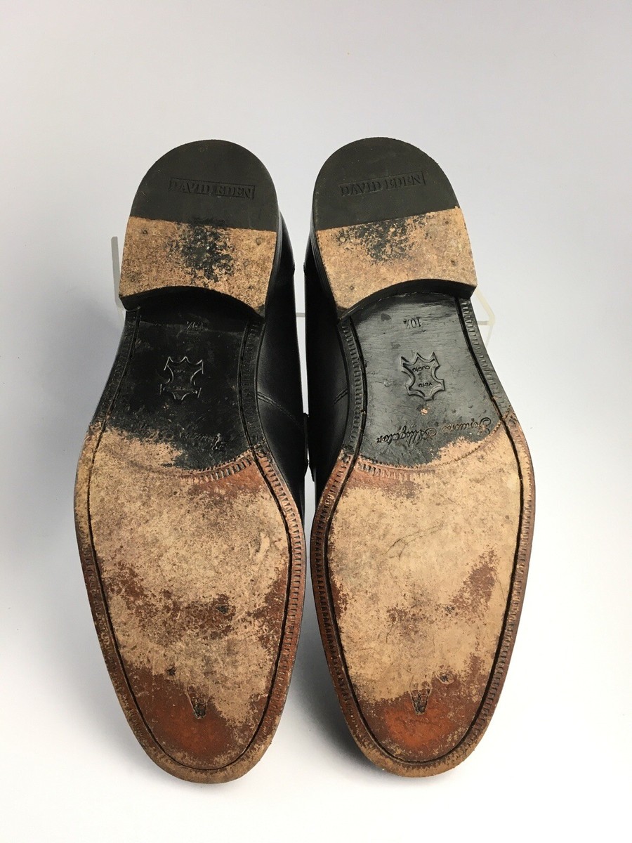 David Eden Black Alligator/ Leather Horse-Bit Loafers  display picture 2