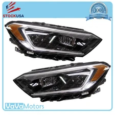 Fits 2019 2020 2021 Volkswagen Jetta Full LED Projector Headlight Left Right 2pc
