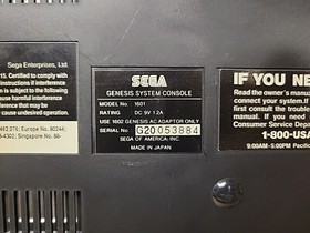 Original Sega Genesis 16-Bit System Model No: 1601 Console Bundle *TESTED