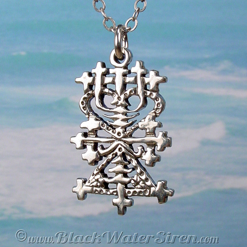 VOODOO VEVE - MAMAN BRIGITTE - Charm Pendant STERLING Silver 925 