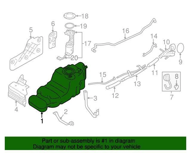 Fits 2011-2013 INFINITI QX56 5.6 AWD Fuel Tank Assembly 26 gallon FREE SHIPPING - Image 2 of 4