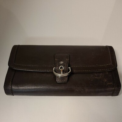 Vintage Women's Coach Wallet Brown Leather