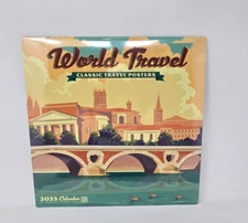 NEW! 2025 WORLD TRAVEL CLASSIC POSTERS Wall Calendar by Willow Creek Press 12x12