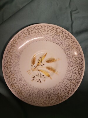 Golden Wheat Plate by Homer Laughlin Vintage