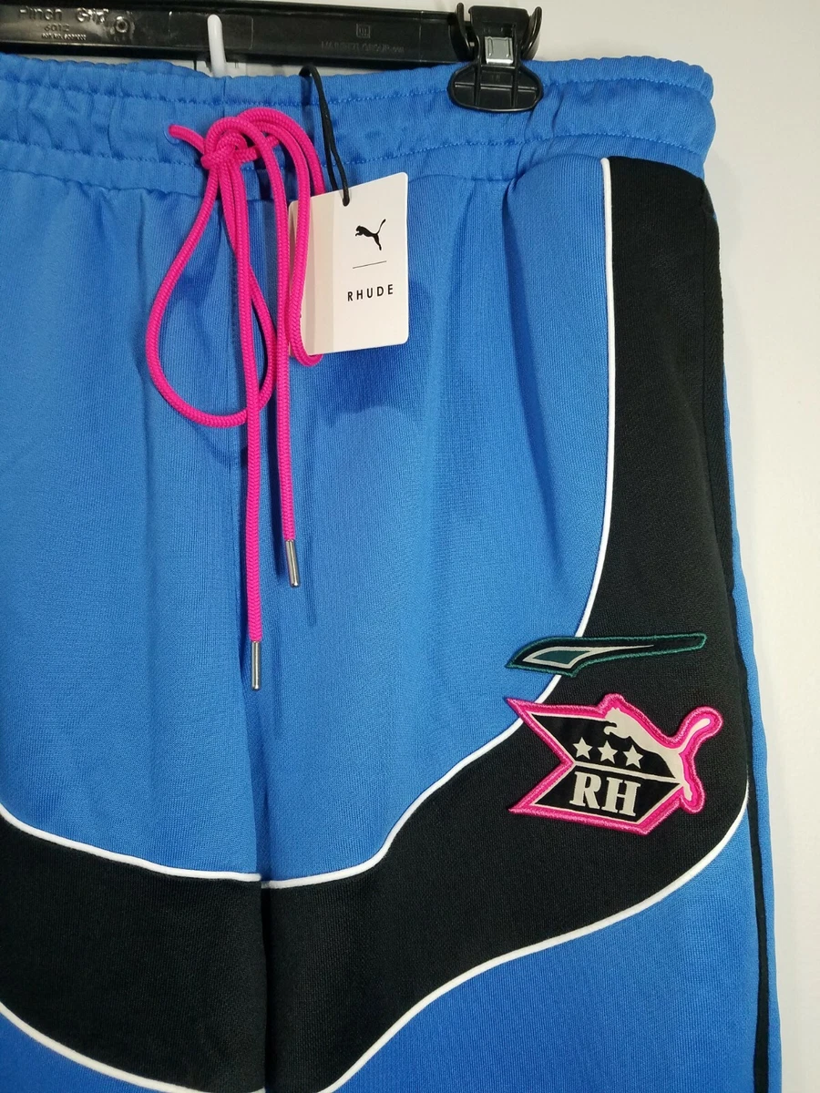 Puma x Rhude Woven Snap Track Pants Palace Blue 596754 41 Mens size XL