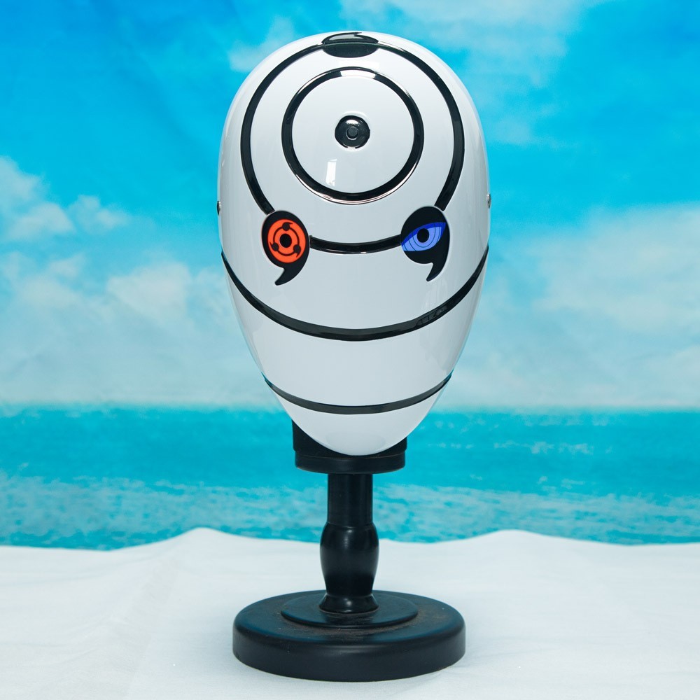 Naruto Akatsuki Tobi Obito Uchiha LED Light Mask Anime Costume Cosplay Prop View 5