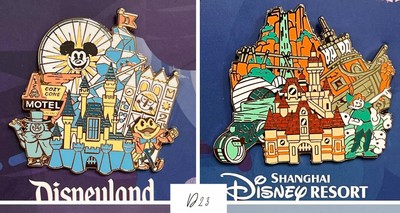 3 Pins Disney Parks Around The World Pins D23 Disneyland Disney Cruise Shanghai