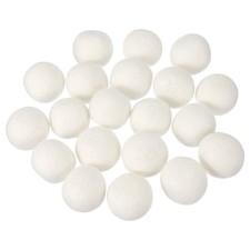 20Pcs Wool Felt Balls Beads 1.2 Inch Handmade Felt Pom Poms White
