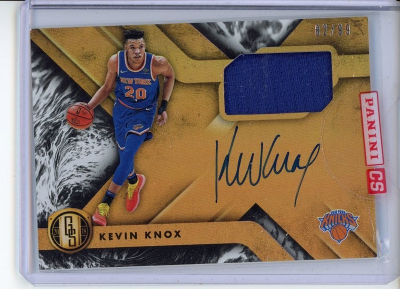 2018-19 Panini Chronicles Gold Standard Rookie Jersey 82/99 Kevin Knox Auto RC