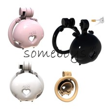 Heart-Shaped Chastity Cage Opening Sissy Men CB Lock Abstinence Restraint Device