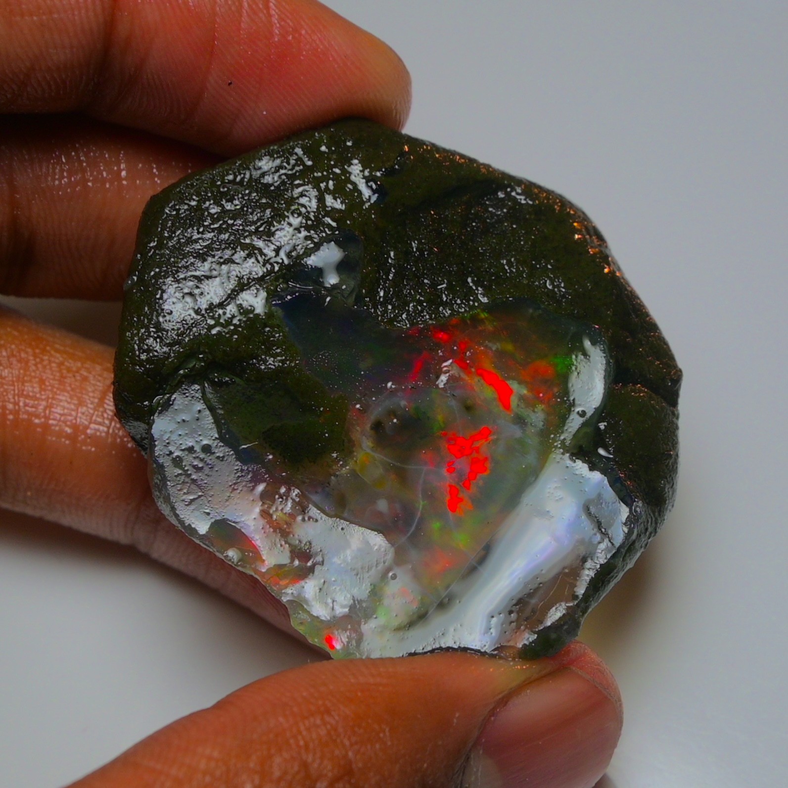 Stunning Ethiopian Opal Rough 119.70  Cts, Large Oil Opal Specimen Natural Opal