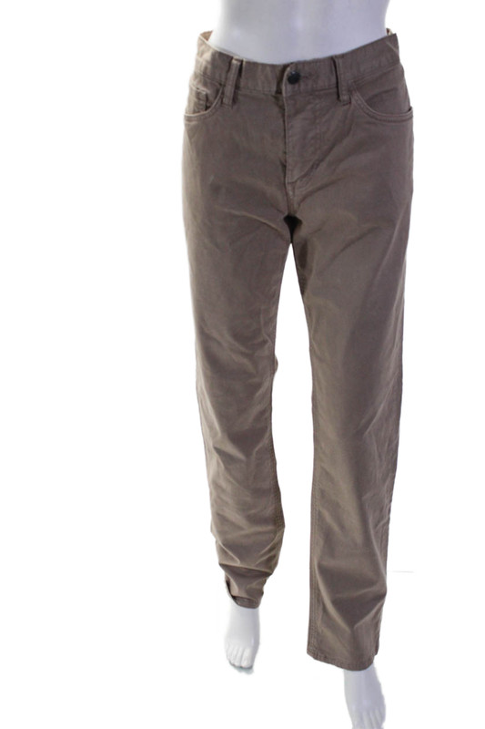 Joes Womens Cotton Zip Button Straight Leg Casual Khaki Pants Beige Size EUR 33