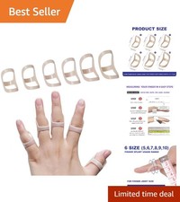 6 Pack Waterproof Oval Finger Splints for Arthritis and Trigger Finger Relief