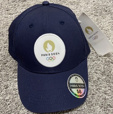 Paris 2024 Olympics Hat Cap Adjustable One Size Cotton Blue Navy