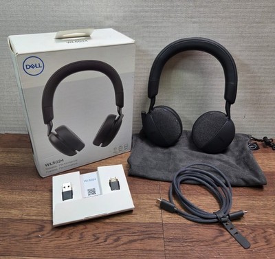 Dell WL5024 Pro Plus Wireless ANC Headset Bluetooth Over-Ear Headphones Black