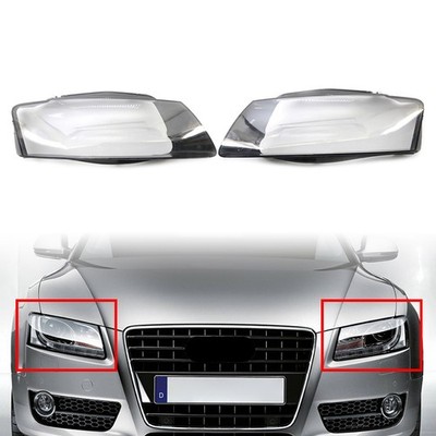 For Audi A5 S5 RS5 2008-2012 1 Pair Car Front Headlight Lens Cover Transparent