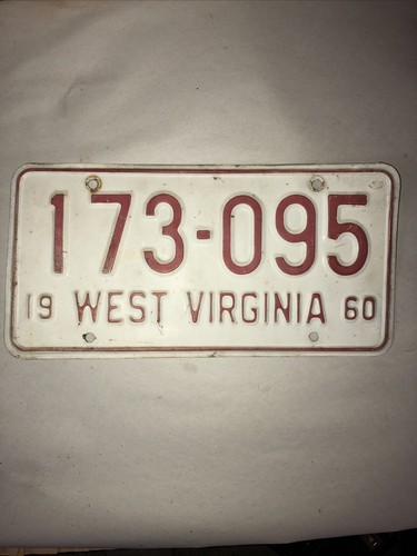 1960 WEST VIRGINIA LICENSE PLATE 173-095
