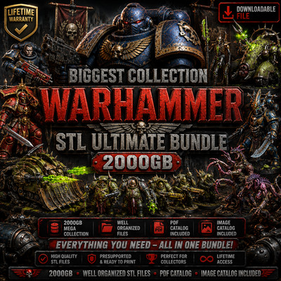 Warhammer 40K Mega STL Collection | Space Marines, Necrons, Tyranids & Orks