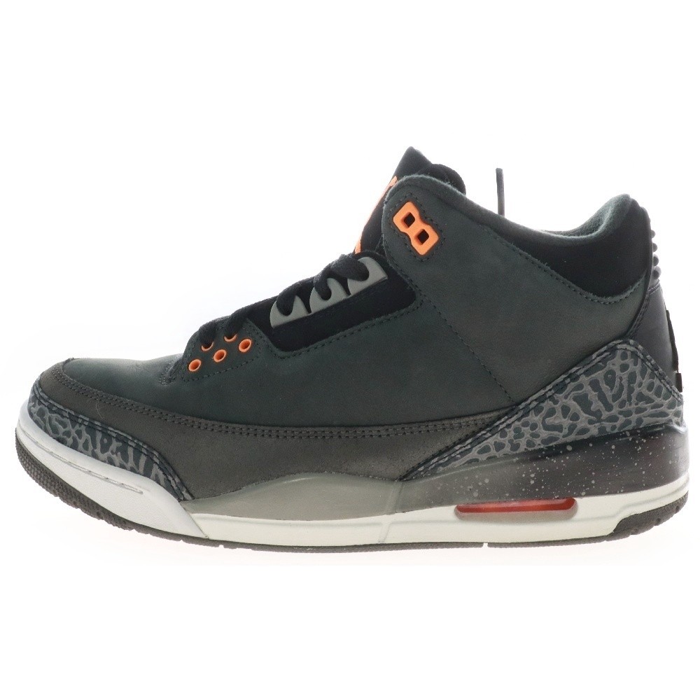Nike Air Jordan 3 Retro Fear High-Top Sneakers for Men in Grey/Orange Size 9.5US