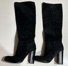 SAM EDELMAN Size 7 Black Suede VICTORIA Knee High Heel Boots Women — photo 2