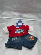 Build a Bear Workshop Lot Shirt Shorts Jeans Racing Team Outfit BABW