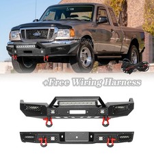 For 1998-2011 Ford Ranger New Front Rear Bumper Black Texture Wwinch Plateleds For 1998-2011 Ford Ranger New Front Rear Bumper Black Texture Wwinch Plateleds