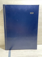 1991 Blue Leather Planner VTG Unused
