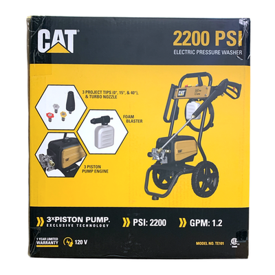 #ad CAT 2200 PSI 3 Piston Pump Engine Electric Pressure Washer 1.2 GPM $211.95