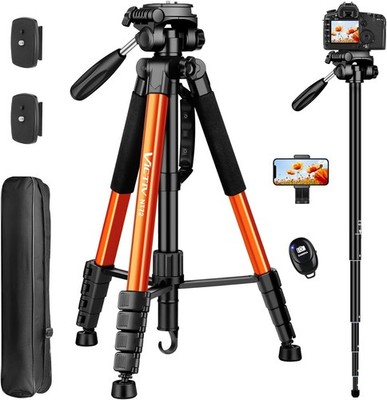 Tripod for Camera, 72'' Tall Camera Tripod & Monopod with Remote, Professional He