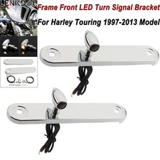 Front Turn Signal Light Side Brackets For HarleyTouring  Road King Street Glide