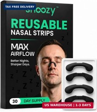 Reusable Nasal Strips for Breathing - 30 Day Starter Kit with Bands Tabs Nos