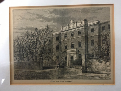 Gerahmter Stich König Eduards Schule
