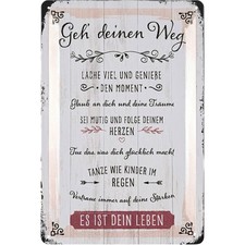 Retro Blechschild, Spr&uuml;che Schild Freundschaft, Shabby Chic Deko, 20x30cm