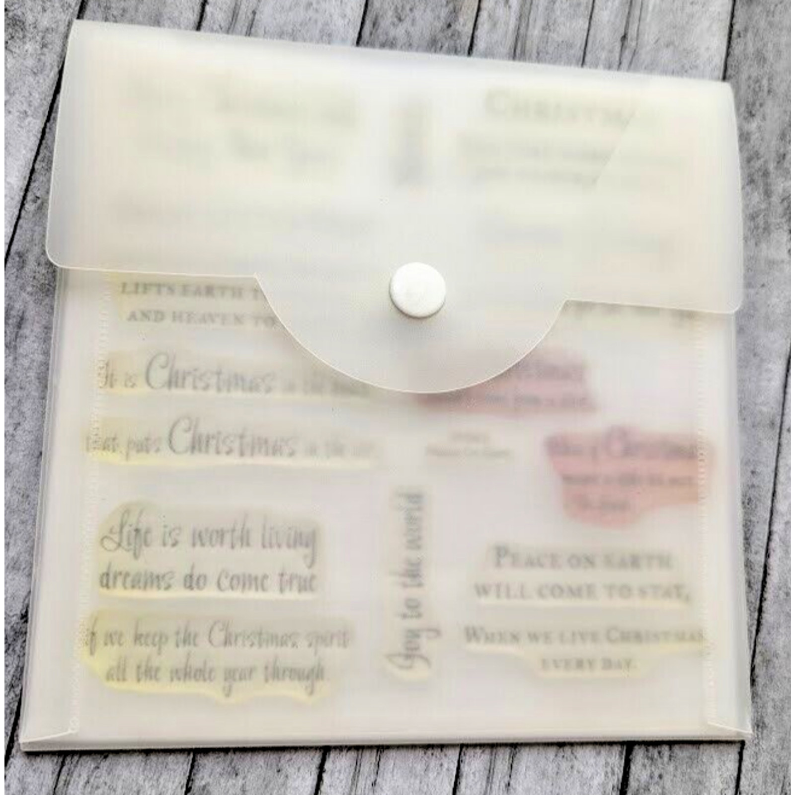 My Acrylix Close to My Heart Peace On Earth #D1243 Stamps Christmas Phrases