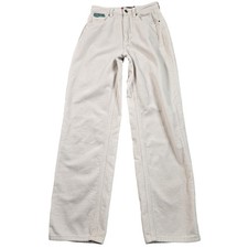 Empyre Corduroy Pants Womens 0 White Straight Leg High Rise Zip Fly Tori