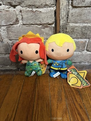 Aquaman and Mera Chibi DC JUSTICE LEAGUE Plush Stuffed Toy 7''